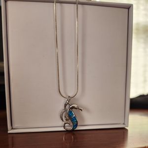Sterling Silver Seahorse Necklace